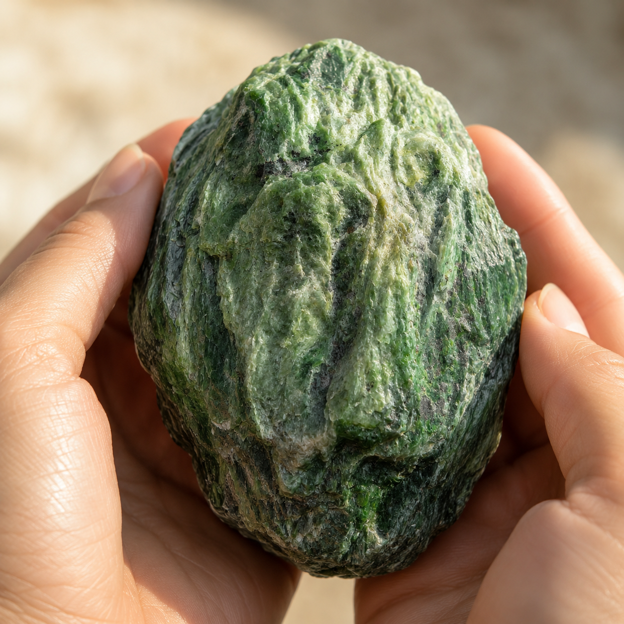 Green Kedar Raw Stone