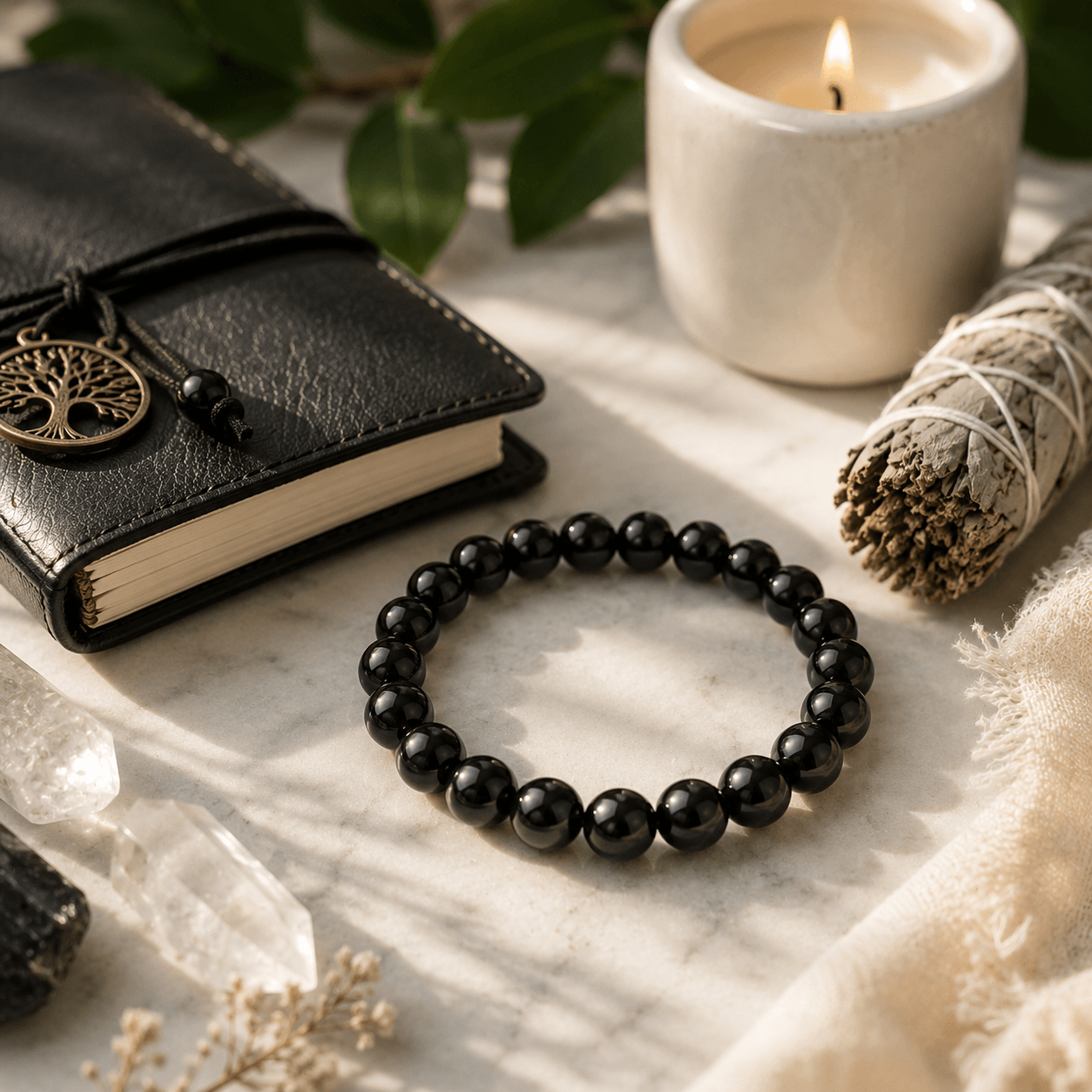 Black Tourmaline Crystal Bracelet